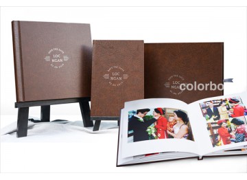 Bộ sưu tập PHOTOBOOK MỞ PHẲNG NGHỆ THUẬT - BÌA DA BÒ ÉP BẠC